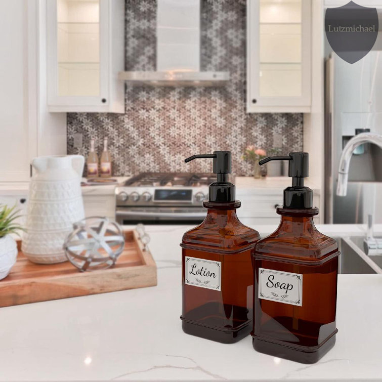 Liquid soap dispenser store set